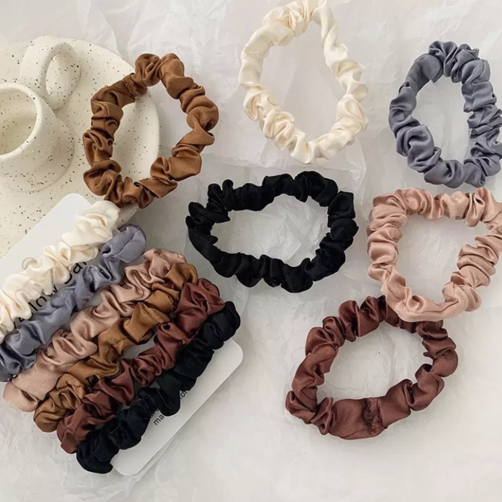 6 Pcs/Set Woman Fashion Scrunchies. Elastic Hairband Hair Accessories